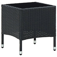 vidaXL Trädgårdsbord svart 40x40x45 cm konstrotting