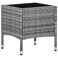 vidaXL Trädgårdsbord grå 40x40x45 cm konstrotting