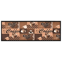 vidaXL Köksmatta maskintvättbar kaffe brun 60x300 cm