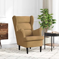 vidaXL Fåtölj brun sammet