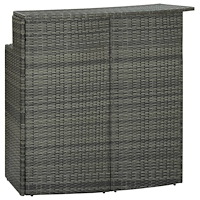 vidaXL Barbord för trädgård grå 120x55x110 cm konstrotting