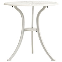vidaXL Trädgårdsbord vit 62x62x65 cm gjuten aluminium