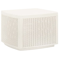 vidaXL Trädgårdsbord vit 53x53x40 cm plast