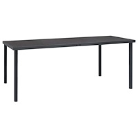 vidaXL Trädgårdsbord antracit 190x90x74 cm stål