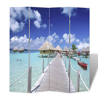 vidaXL Vikbar rumsavdelare 160x170 cm strand