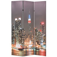 vidaXL Vikbar rumsavdelare New York i nattetid 120x170 cm