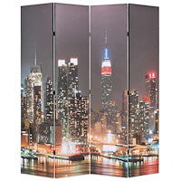 vidaXL Hopfällbar rumsavdelare New York i nattetid 160x170 cm