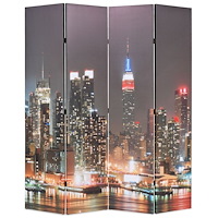 vidaXL Hopfällbar rumsavdelare New York i nattetid 160x170 cm