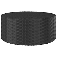 vidaXL Trädgårdsbord svart 68x68x30 cm konstrotting