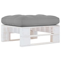 vidaXL Pallottoman vit impregnerad furu