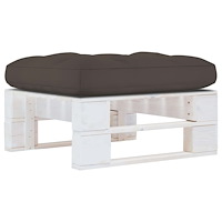 vidaXL Pallottoman vit impregnerad furu