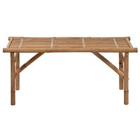 vidaXL Hopfällbar trädgårdsbänk med dyna 118 cm bambu