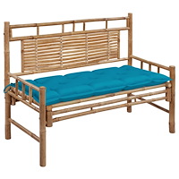 vidaXL Trädgårdsbänk med dyna 120 cm bambu