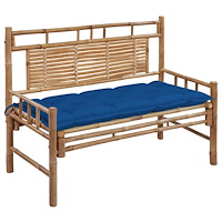 vidaXL Trädgårdsbänk med dyna 120 cm bambu