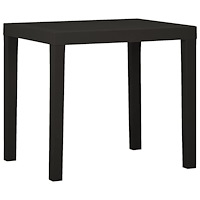 vidaXL Trädgårdsbord antracit 79x65x72 cm plast
