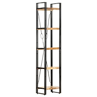 vidaXL Bokhylla med 5 hyllor 40x30x180 cm massivt mangoträ