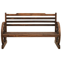 vidaXL Trädgårdsbänk 112 cm massivt granträ