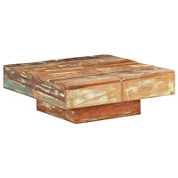 vidaXL Soffbord 80x80x28 cm massivt återvunnet trä