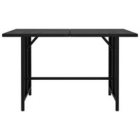 vidaXL Trädgårdsbord svart 110x70x65cm konstrotting