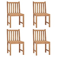 vidaXL Trädgårdsstolar 4 st massiv teak
