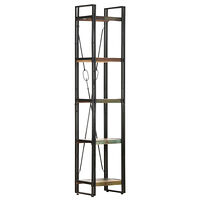 vidaXL Bokhylla med 5 hyllor 40x30x180 cm massivt återvunnet trä