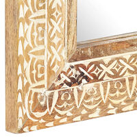 vidaXL Handsnidad spegel 110x50x2,6 cm massivt mangoträ