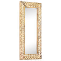 vidaXL Handsnidad spegel 110x50x2,6 cm massivt mangoträ