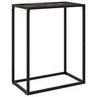 vidaXL Konsolbord svart 60x35x75 cm härdat glas