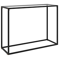 vidaXL Konsolbord transparent 100x35x75 cm härdat glas