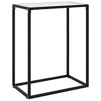 vidaXL Konsolbord vit 60x35x75 cm härdat glas