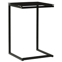 vidaXL Sidobord svart 40x40x60 cm härdat glas
