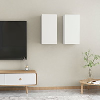 vidaXL Tv-bänkar 2 st vit 30,5x30x60 cm konstruerat trä