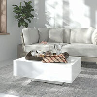 vidaXL Soffbord vit högglans 85x55x31 cm konstruerat trä