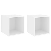 vidaXL Väggskåp 2 st vit 37x37x37 cm konstruerat trä