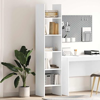 vidaXL Bokhylla vit 40x35x180 cm konstruerat trä