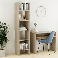 vidaXL Bokhylla sonoma-ek 40x35x180 cm konstruerat trä