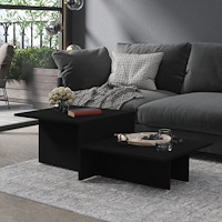 vidaXL Soffbord svart 111,5x50x33 cm konstruerat trä