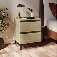 vidaXL Sängbord sonoma-ek 40x35x50 cm konstruerat trä