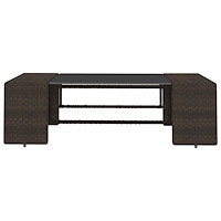 vidaXL Loungegrupp för trädgården 6 delar konstrotting brun