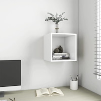 vidaXL Väggskåp vit 37x37x37 cm konstruerat trä