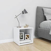 vidaXL Tv-bänk vit 37x35x37 cm konstruerat trä