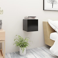 vidaXL Sängbord svart 30,5x30x30 cm konstruerat trä