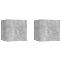 vidaXL Sängbord 2 st betonggrå 30,5x30x30 cm konstruerat trä
