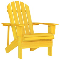 vidaXL Adirondackstol massivt granträ gul