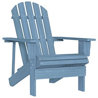 vidaXL Adirondackstol massivt granträ blå