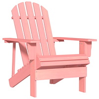 vidaXL Adirondackstol massivt granträ rosa