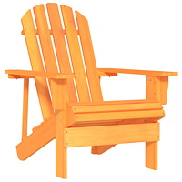 vidaXL Adirondackstol massivt granträ orange