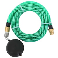 vidaXL Sugslang med kopplingar mässing grön 1,1" 3 m PVC