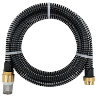 vidaXL Sugslang med kopplingar mässing svart 1,1" 3 m PVC