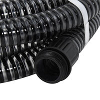 vidaXL Sugslang med kopplingar mässing svart 1,1" 20 m PVC